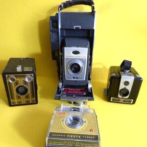 Four antique Kodak/Polaroid film Cameras for sale-Film not included